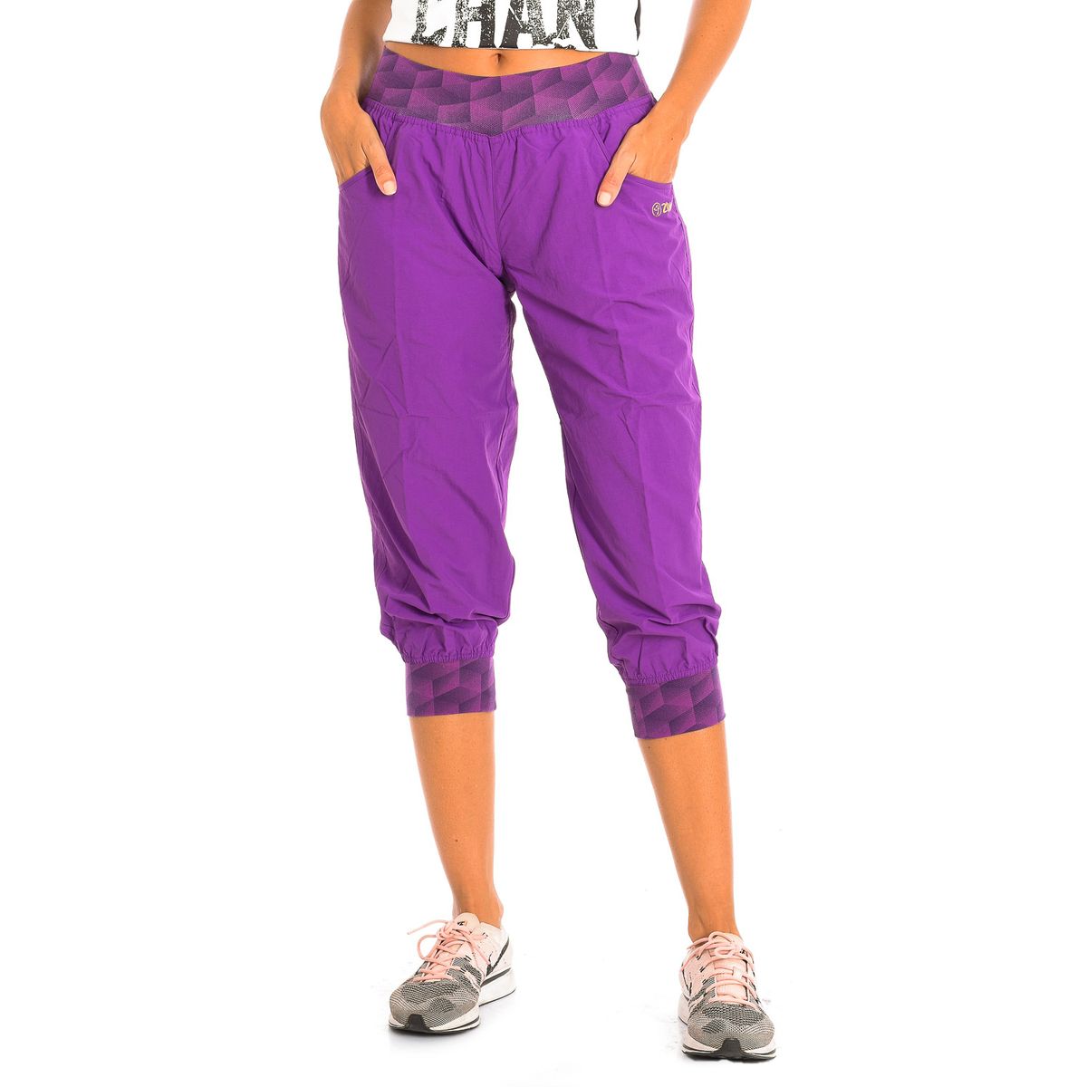 Wasserabweisende Hochtaillierte Capri-Sporthose