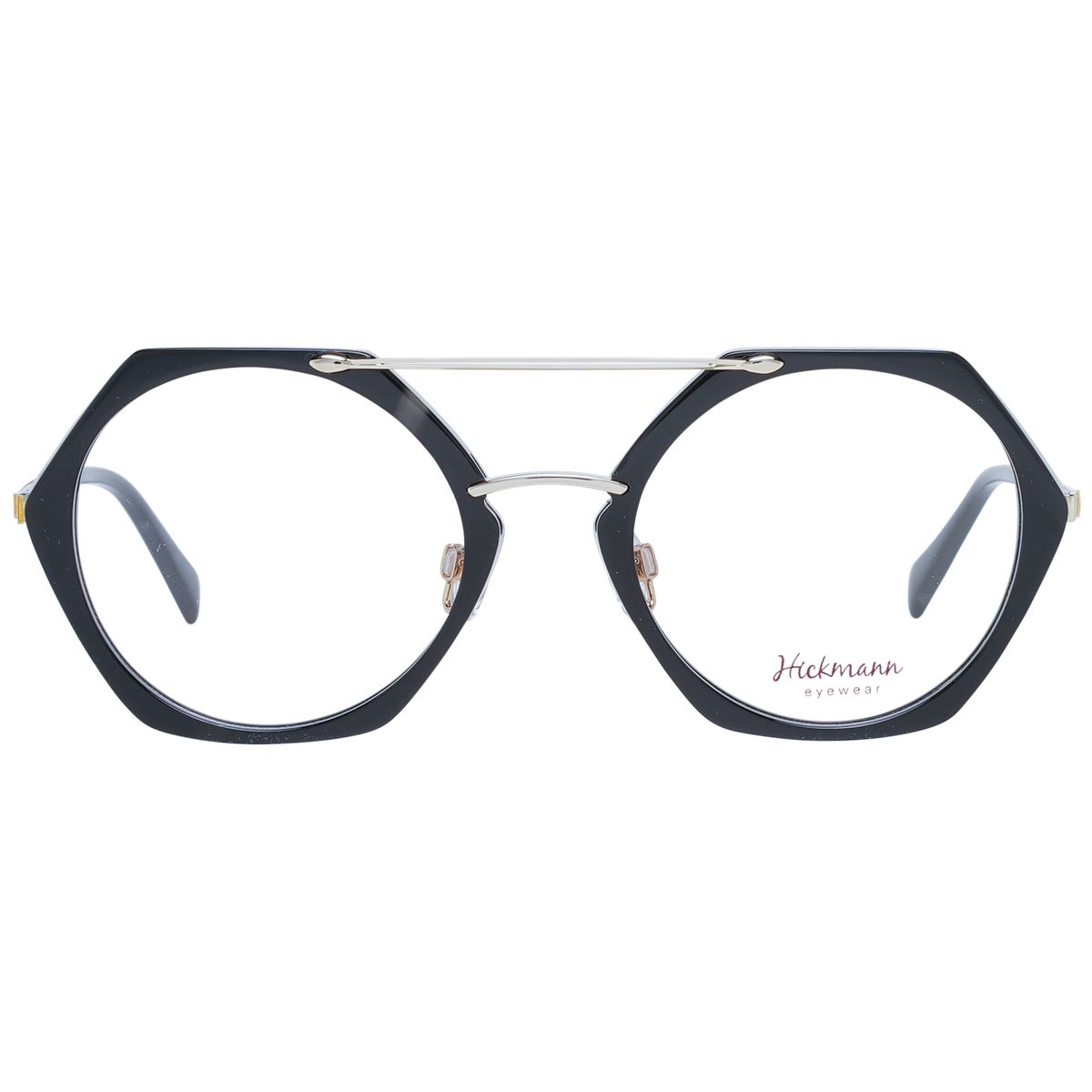 Geometrische Sechseckige Doppelsteg Brille