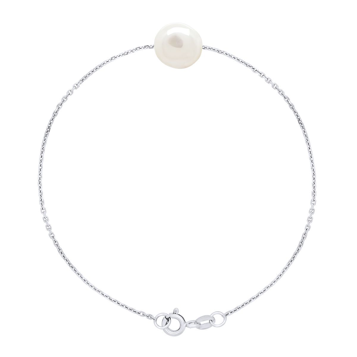 Minimalistisches Silberarmband mit Barockperle