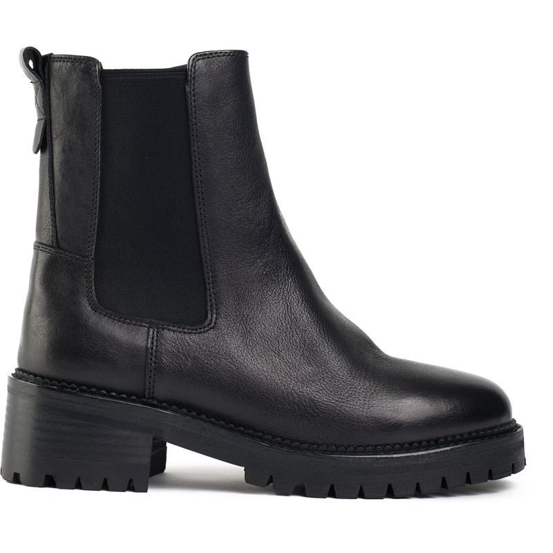 Robuste Plateau-Boots aus Leder