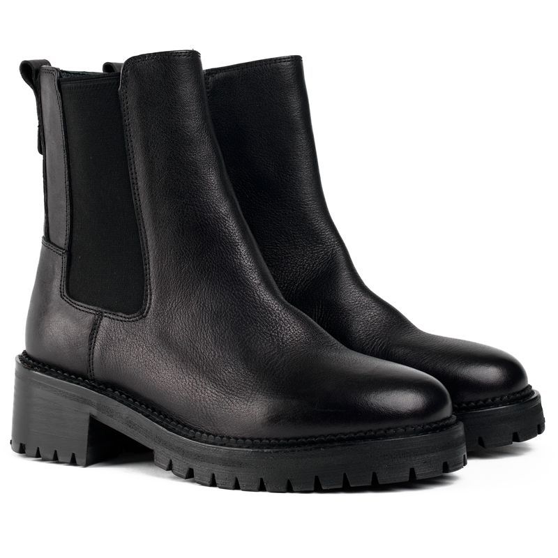 Robuste Plateau-Boots aus Leder