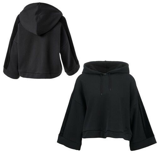 Kurzer Hoodie mit weiten Ärmeln