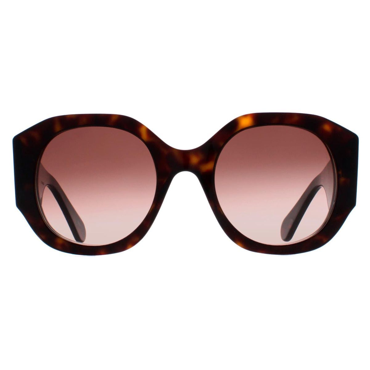 Übergroße runde Sonnenbrille, Schildpatt