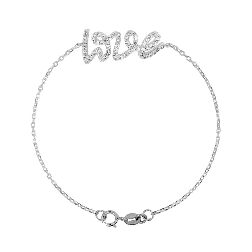 Pave-Armband mit Love-Schriftzug