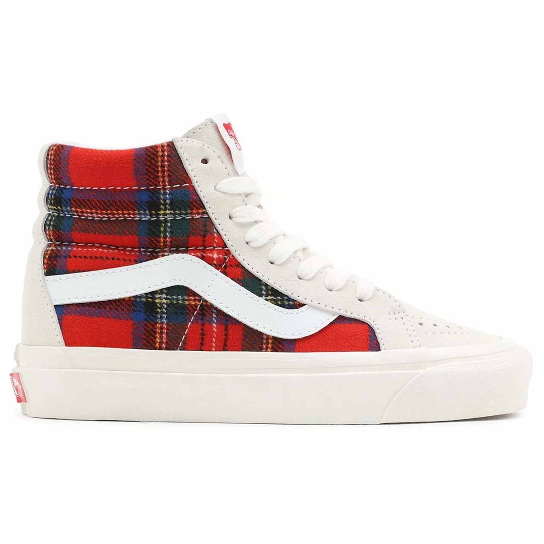 High-Top Sneaker mit Karomuster