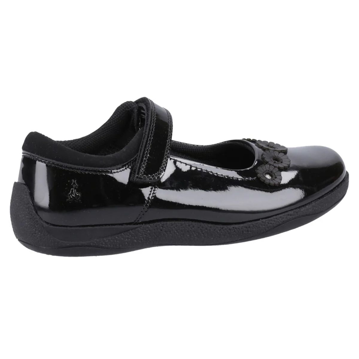 Mary Jane Lackschuhe mit Blumendetails