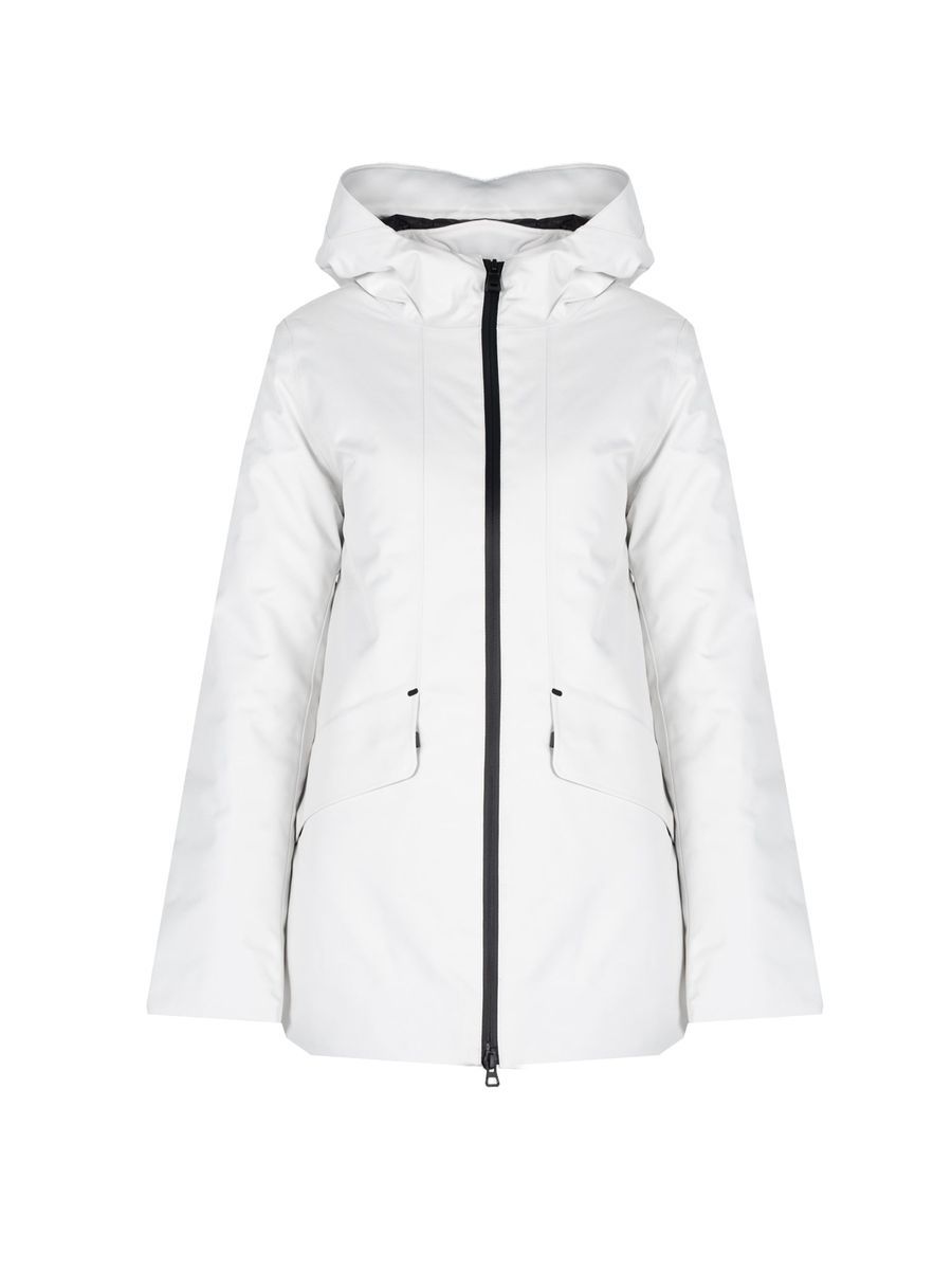 Minimalistischer wasserabweisender Parka mit Kapuze
