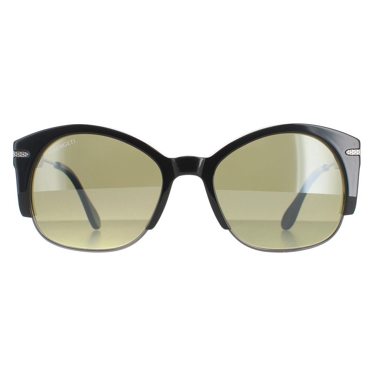 Elegante Halbrand-Sonnenbrille in Cat-Eye-Optik