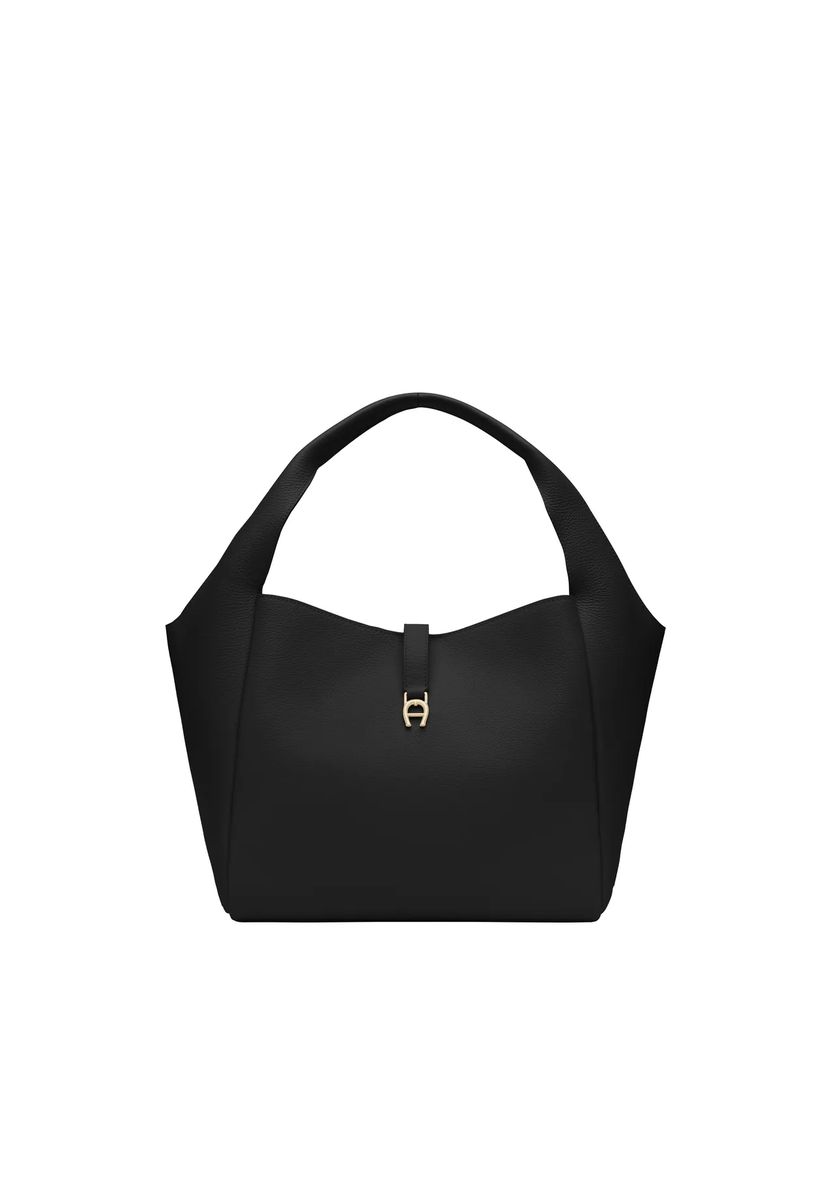 Elegante Beuteltasche aus genarbtem Leder