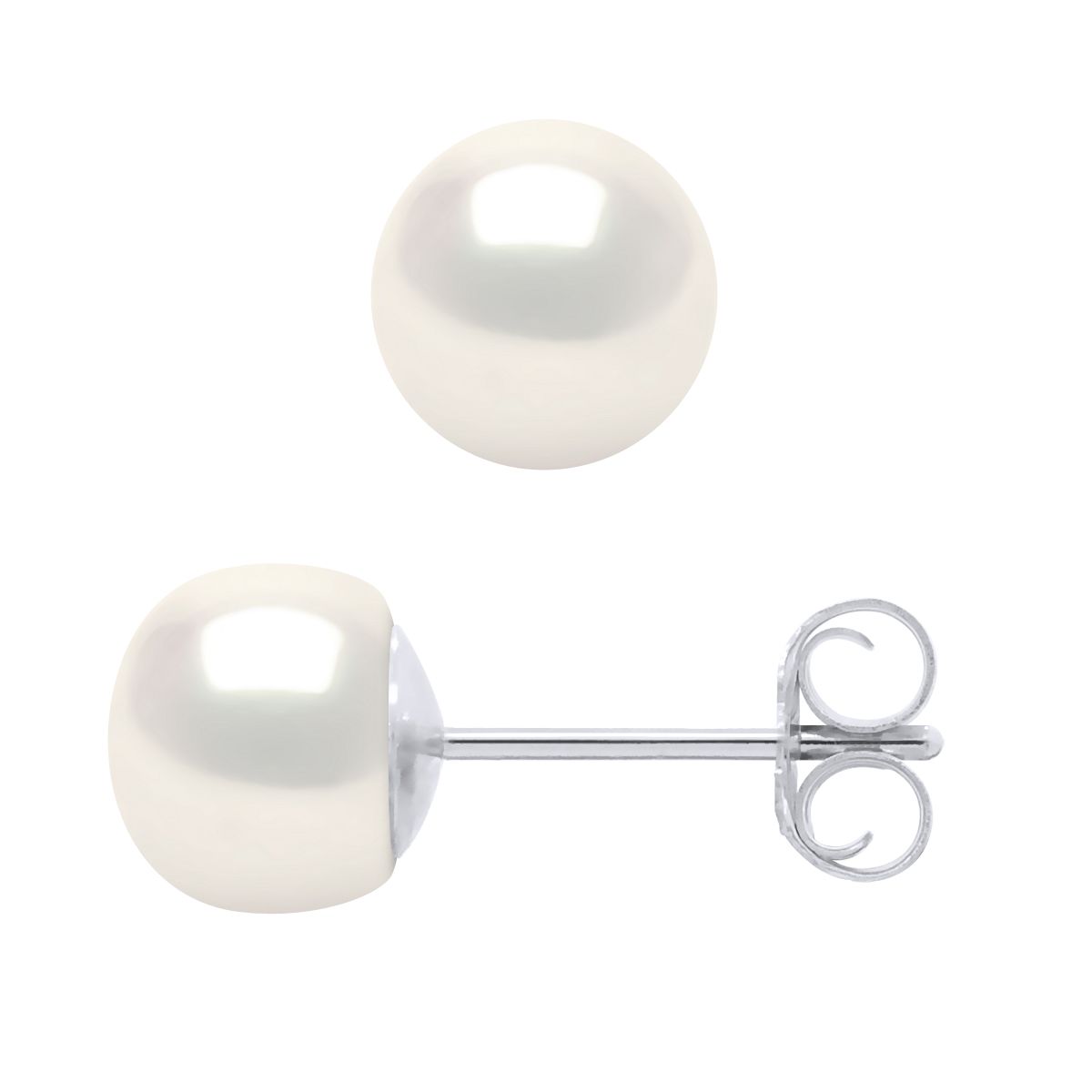 Klassische Süßwasserperlen-Stecker