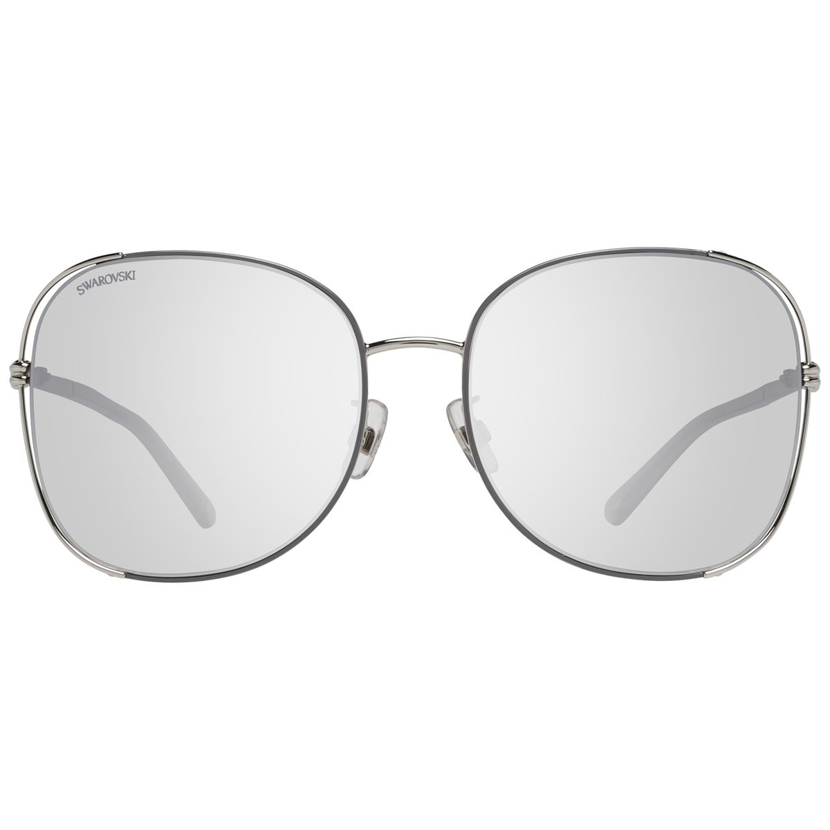 Oversized Verspiegelte Runde Metall-Sonnenbrille