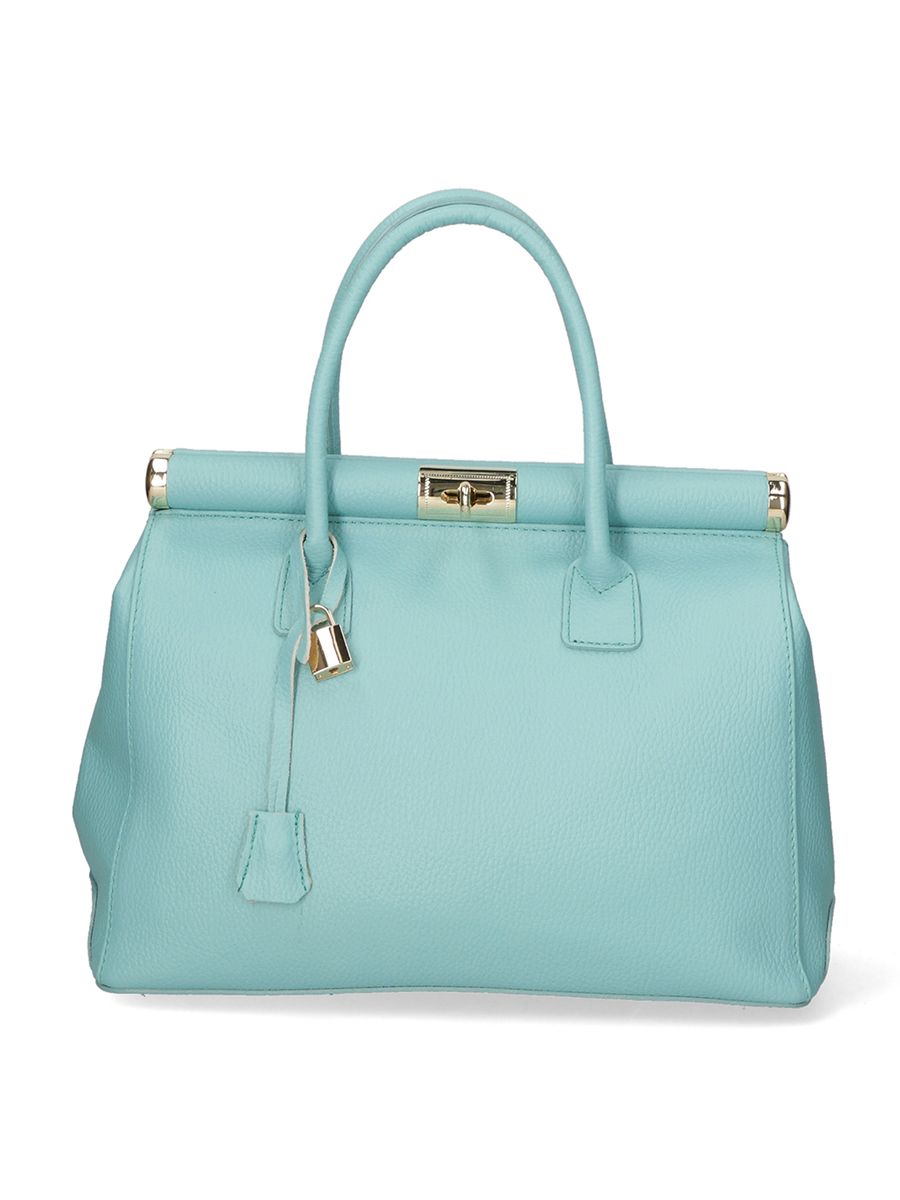 Henkeltasche aus genarbtem Leder