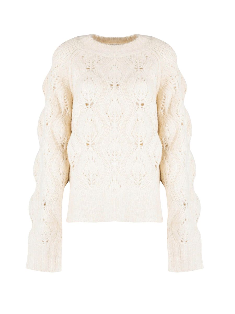 Oversize-Strickpullover mit Ajourmuster