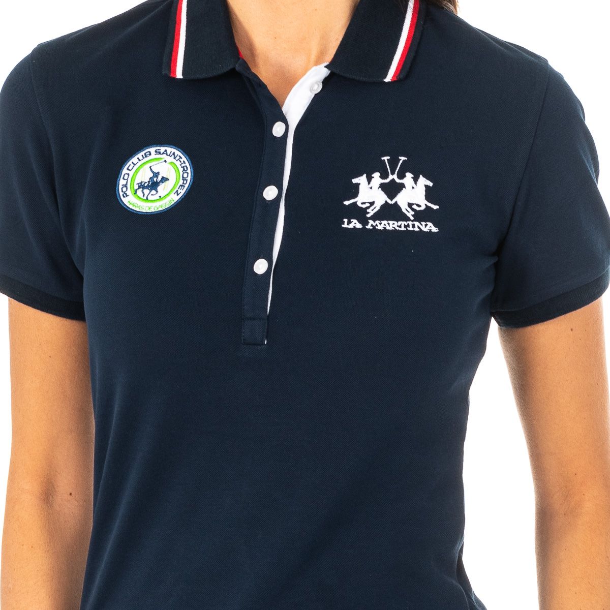 Kurzärmeliges Poloshirt mit Logostickerei