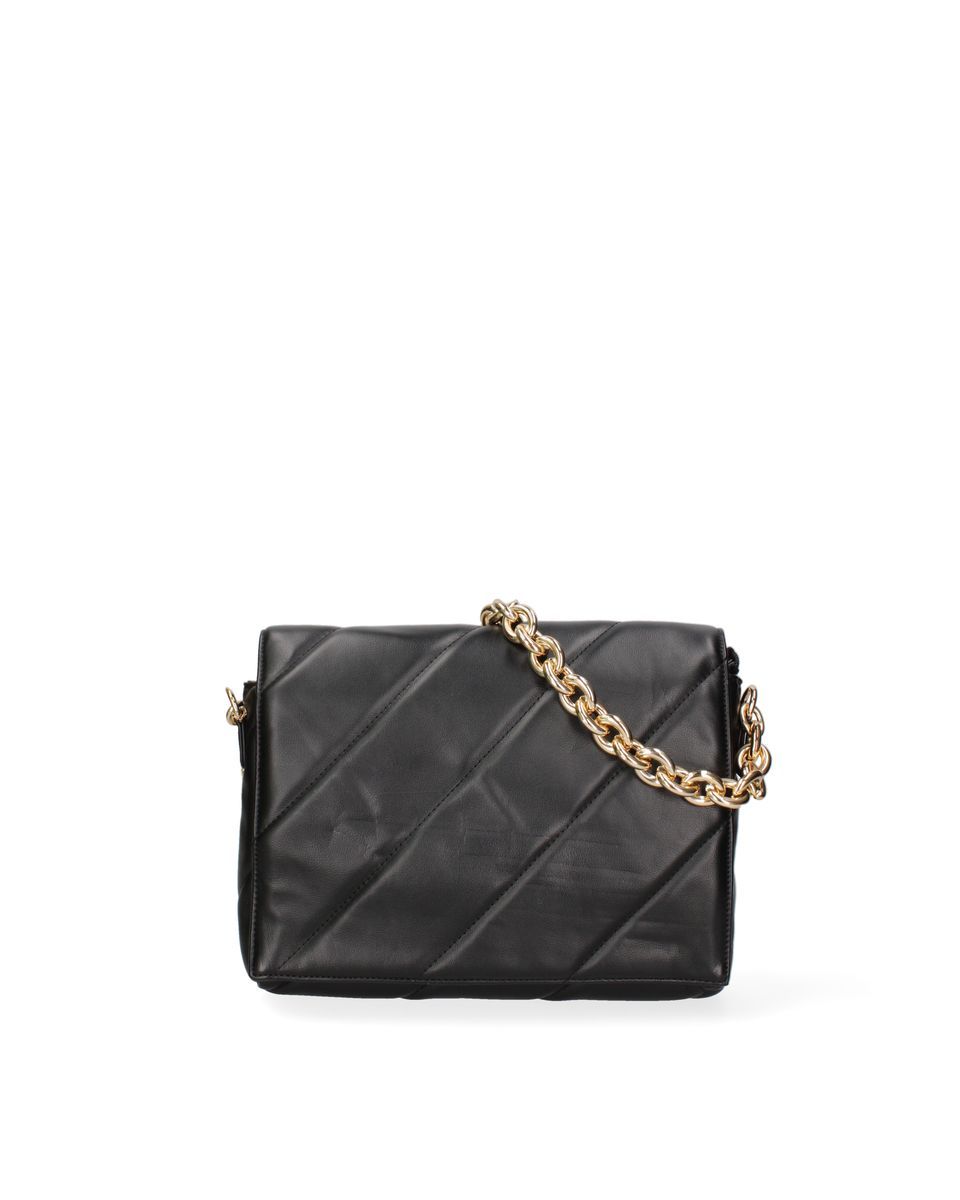 Gesteppte Schultertasche mit Kettendetail