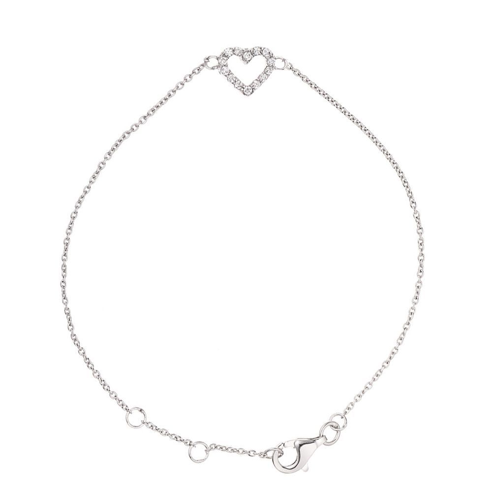 Armband mit pavégefasstem Herz