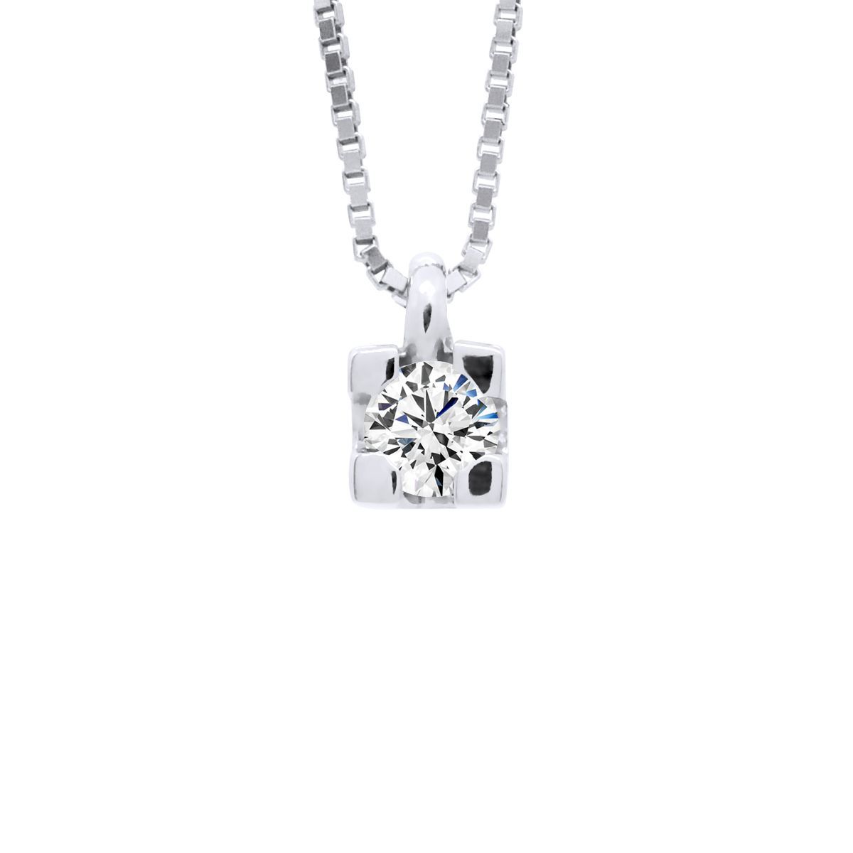 Solitär-Diamantkette im venezianischen Stil
