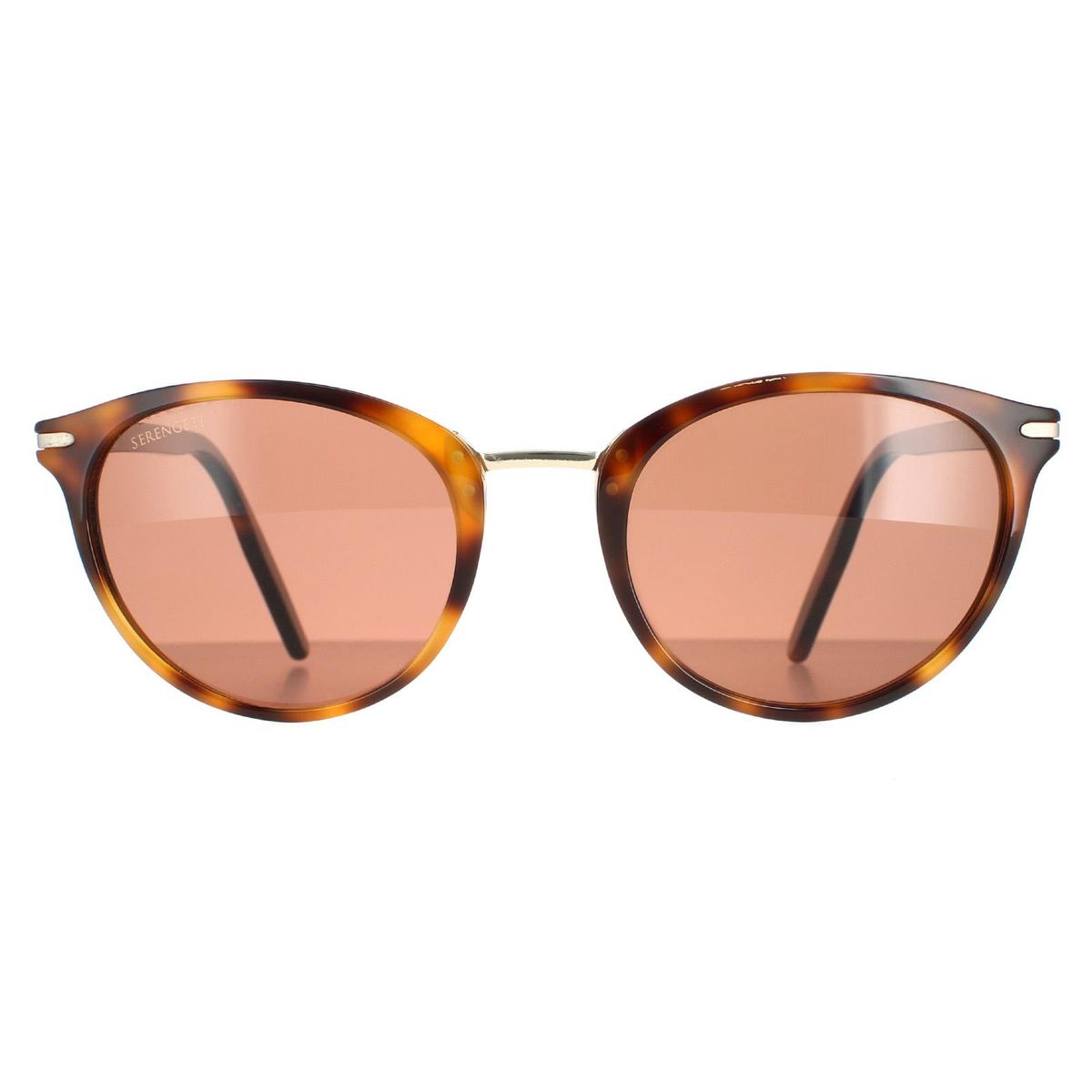 Runde Polarisierte Sonnenbrille in Havanna