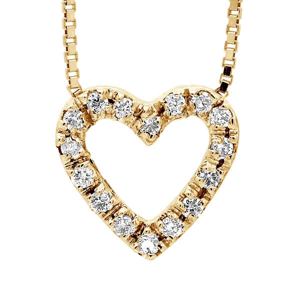 Halskette mit Diamant-Herzanhänger