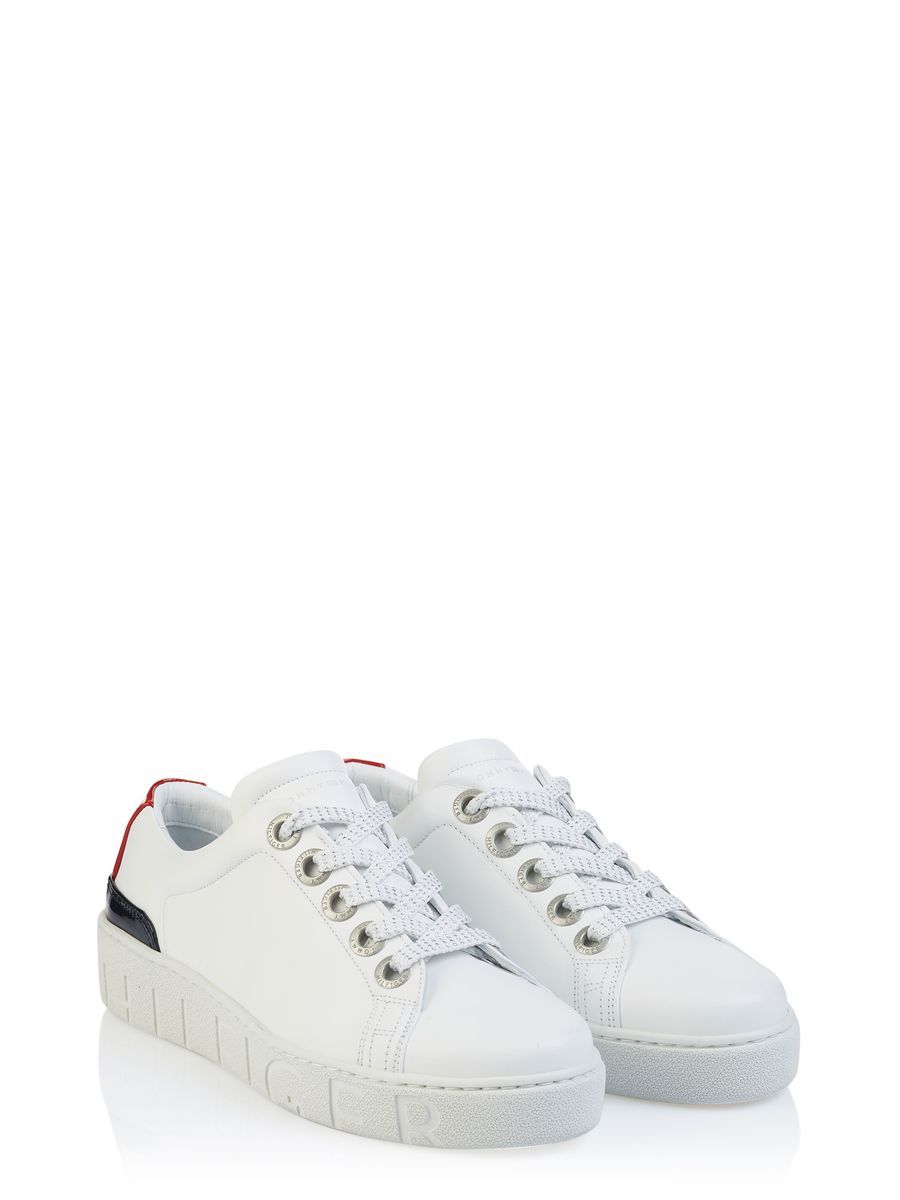 Minimalistische Leder-Plateau-Sneaker