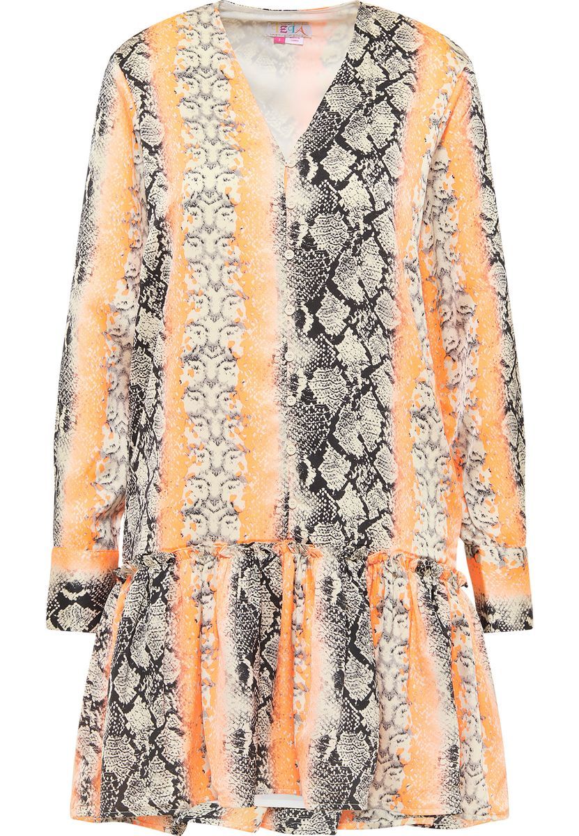Leuchtendes Kleid mit Schlangenmuster