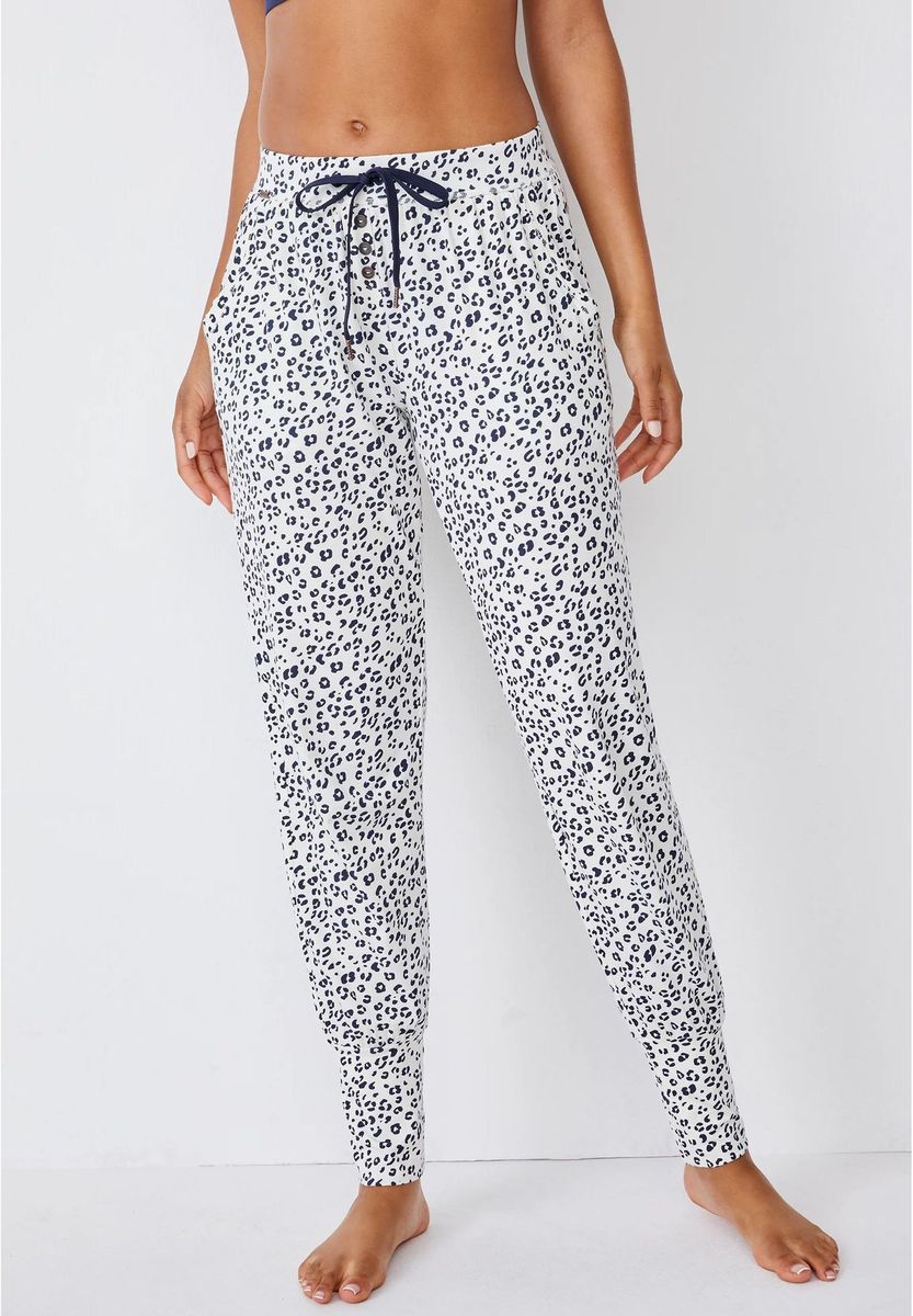 Weiche Loungewear-Jogginghose mit Leopardenmuster