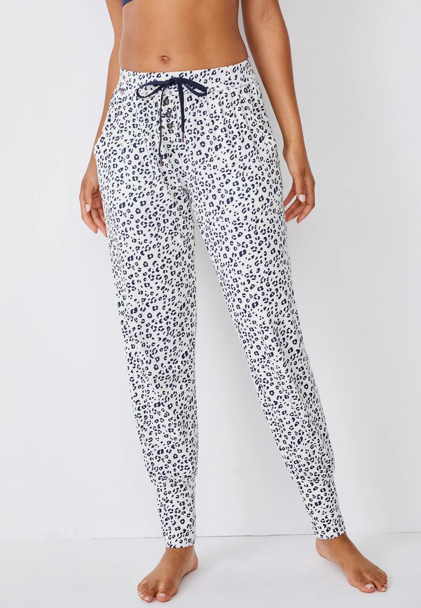 Weiche Loungewear-Jogginghose mit Leopardenmuster