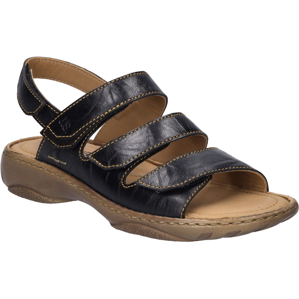Komfort-Ledersandalen mit Dreifach-Riemen