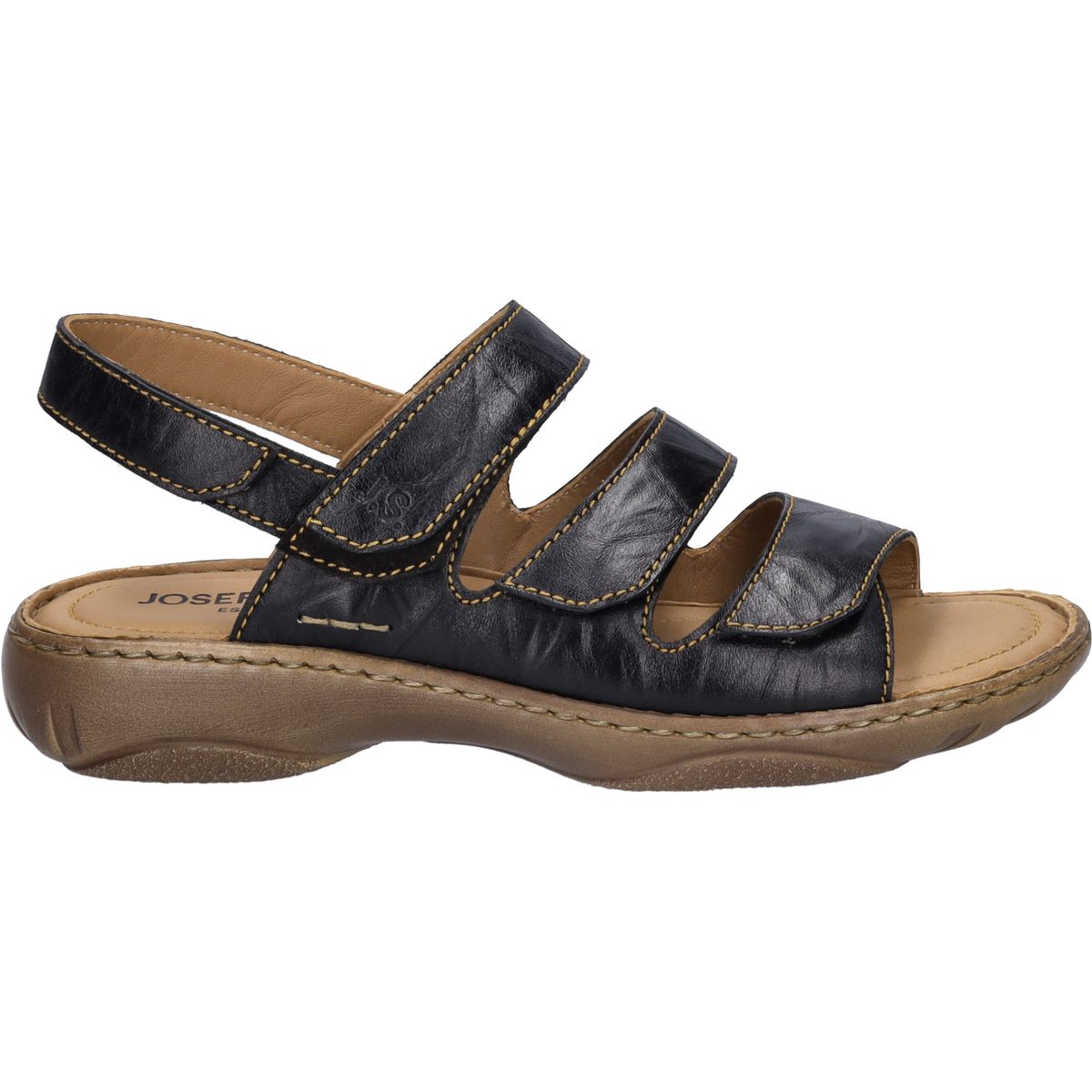 Komfort-Ledersandalen mit Dreifach-Riemen