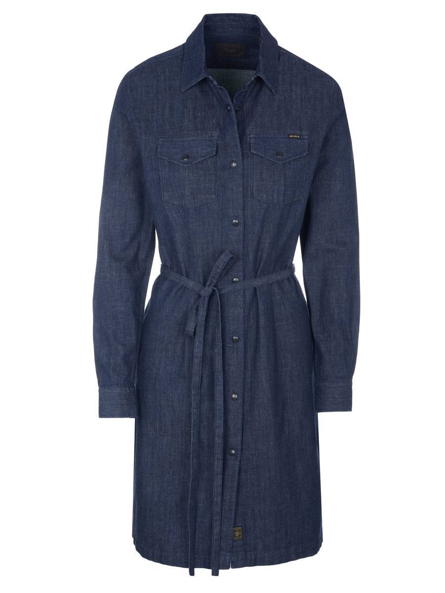 Klassisches Jeanskleid mit Gürtel