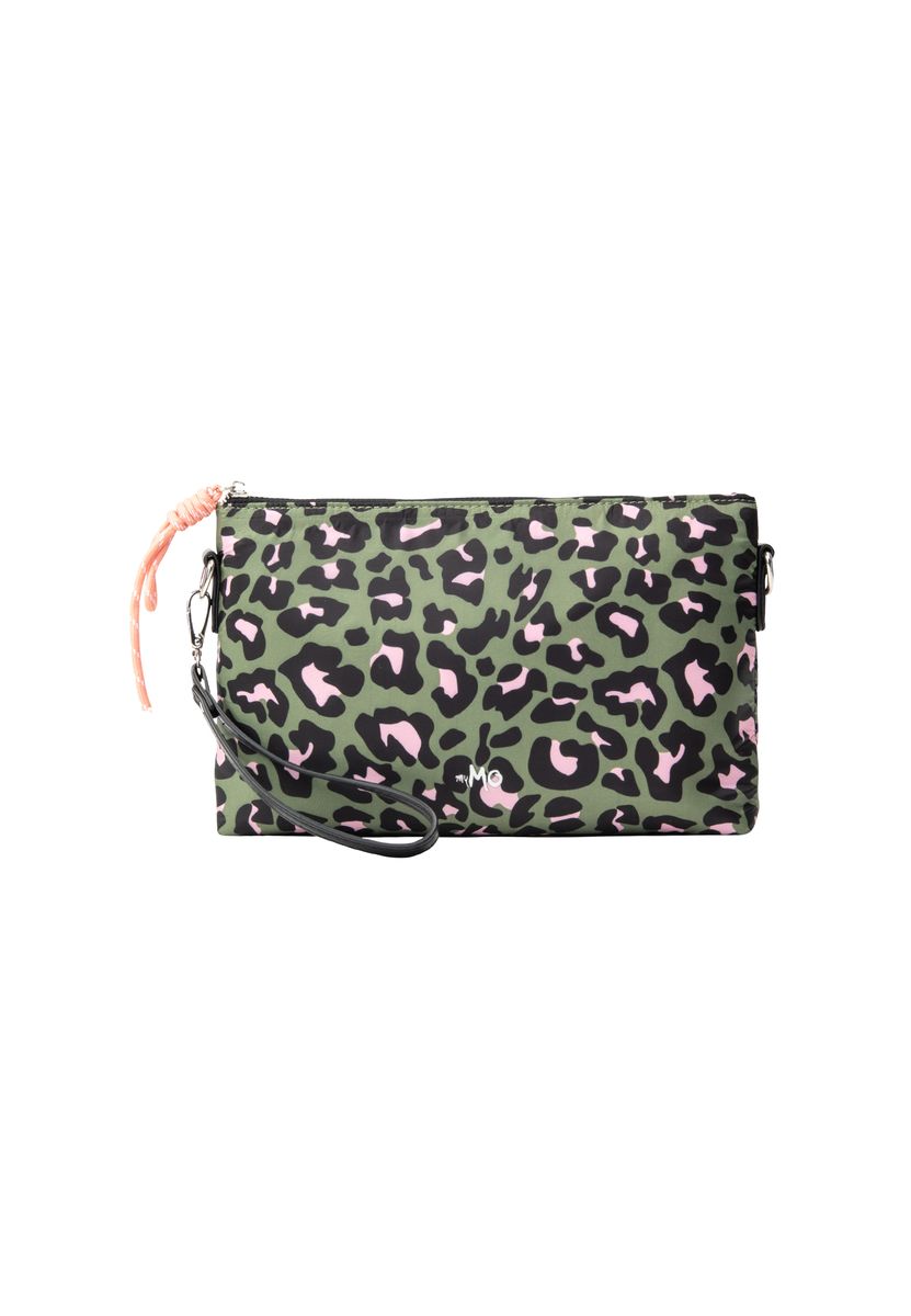 Stoff-Umhängetasche mit Leopardenmuster