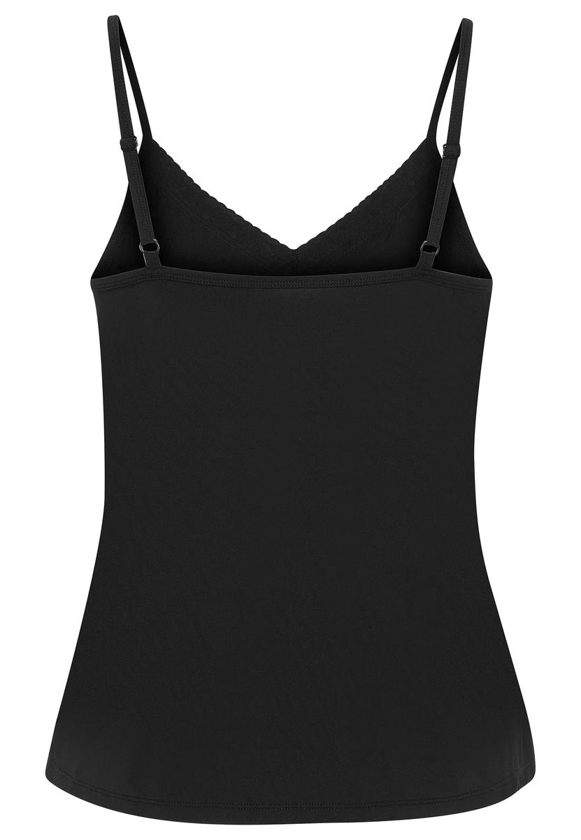 V-Ausschnitt Camisole mit Spitzenborte