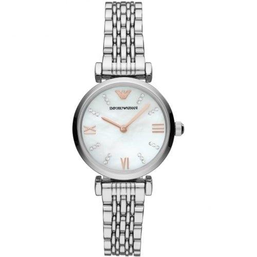Elegante Armbanduhr mit Perlmutt-Zifferblatt