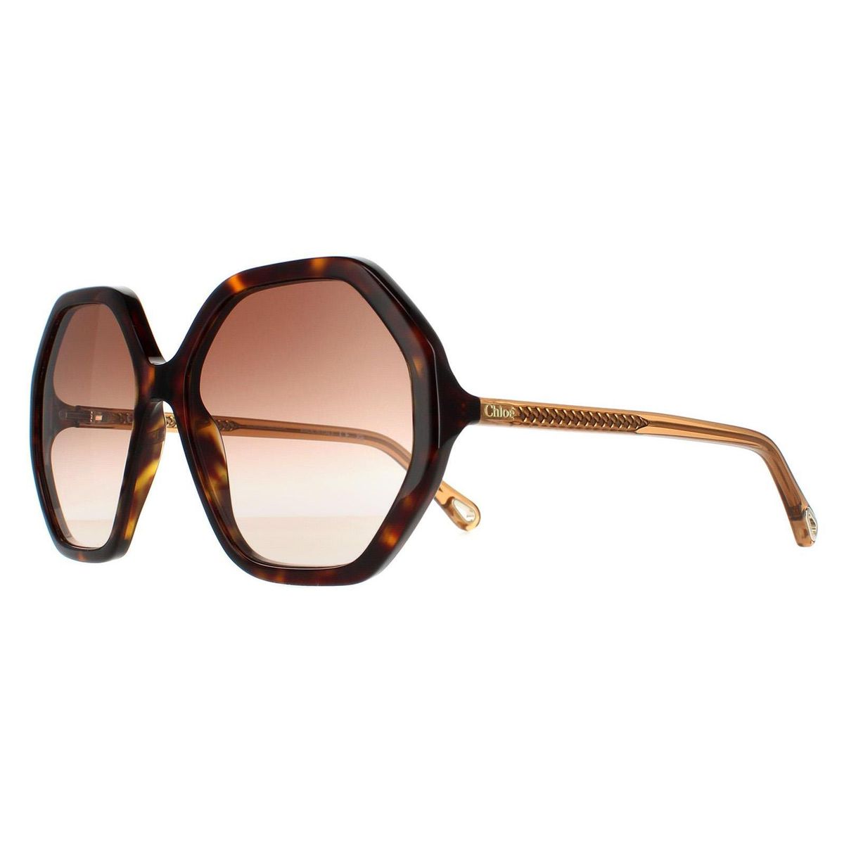 Übergroße Sechseckige Verlaufs-Sonnenbrille