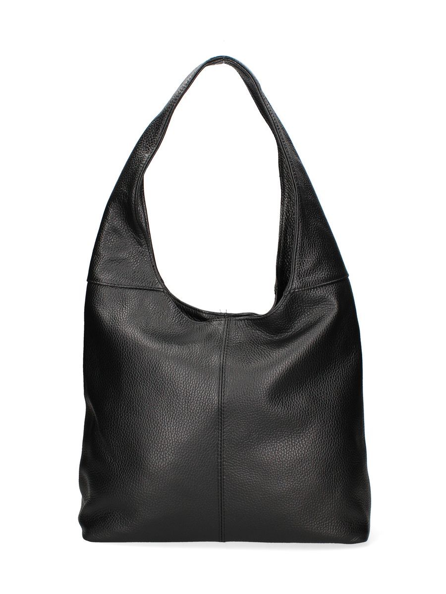 Minimalistische Hobo-Tasche aus genarbtem Leder