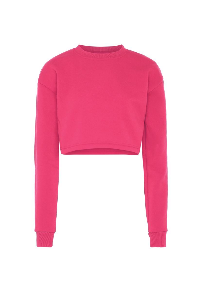 Kurz geschnittenes Boxy-Sweatshirt mit überschnittenen Schultern