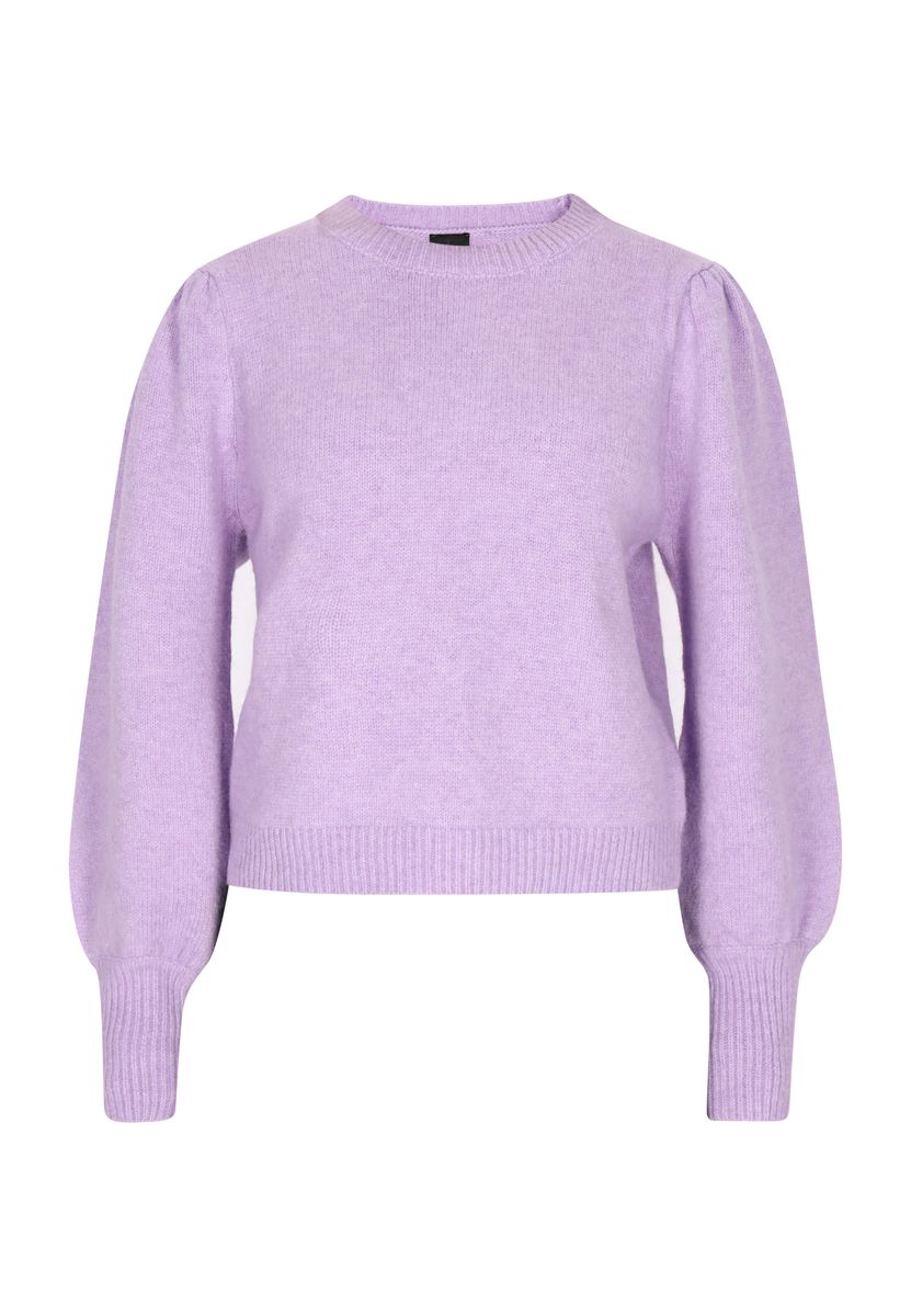 Eleganter Strickpullover mit Puffärmeln