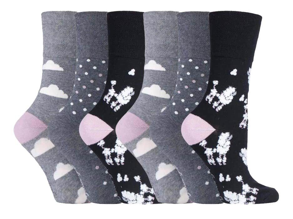 Gemusterte nicht einschneidende Komfortsocken