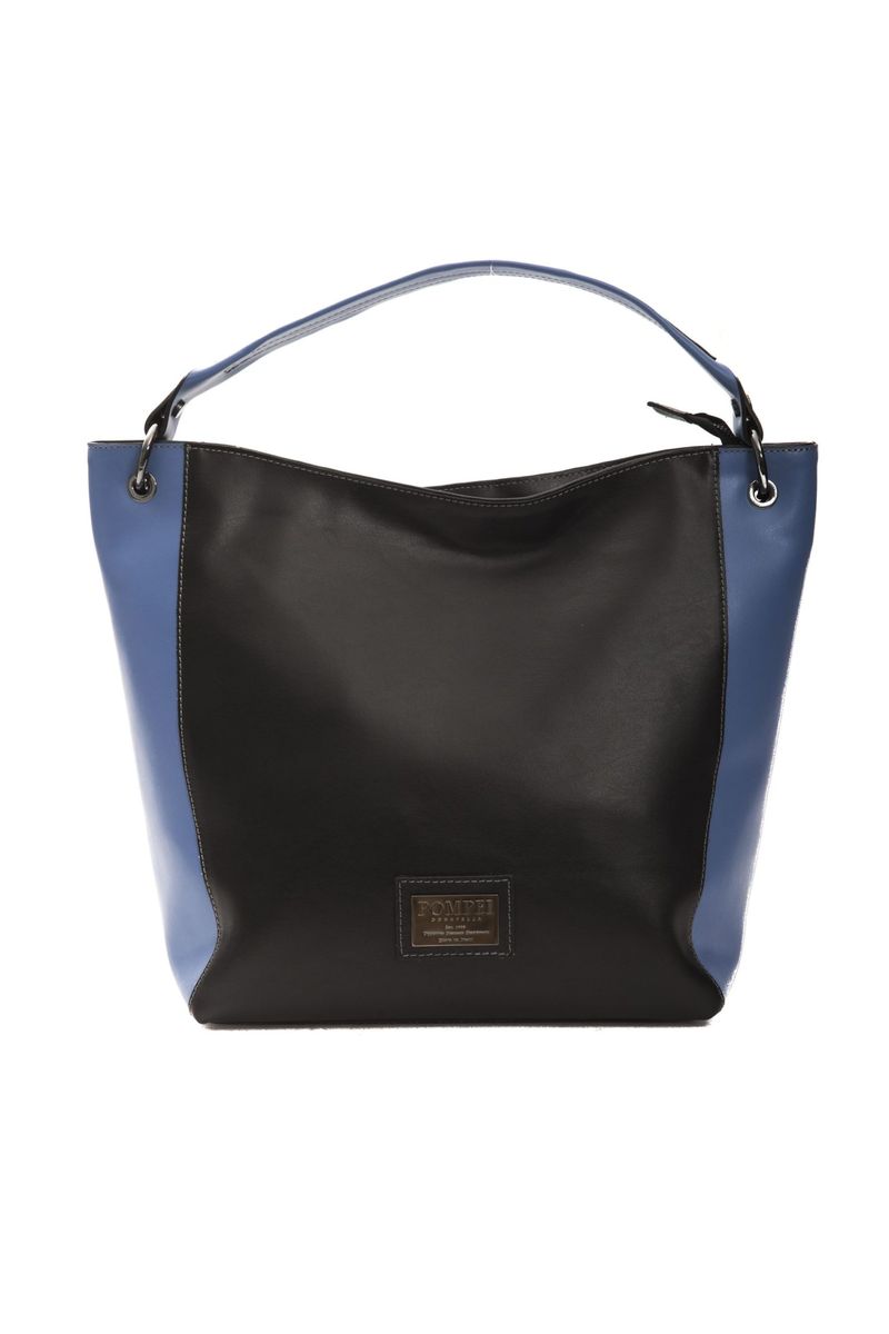 Zweifarbige Leder Schultertasche