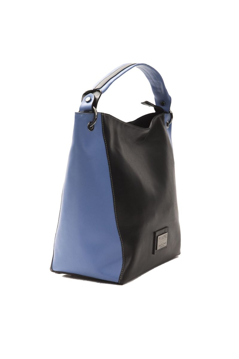 Zweifarbige Leder Schultertasche