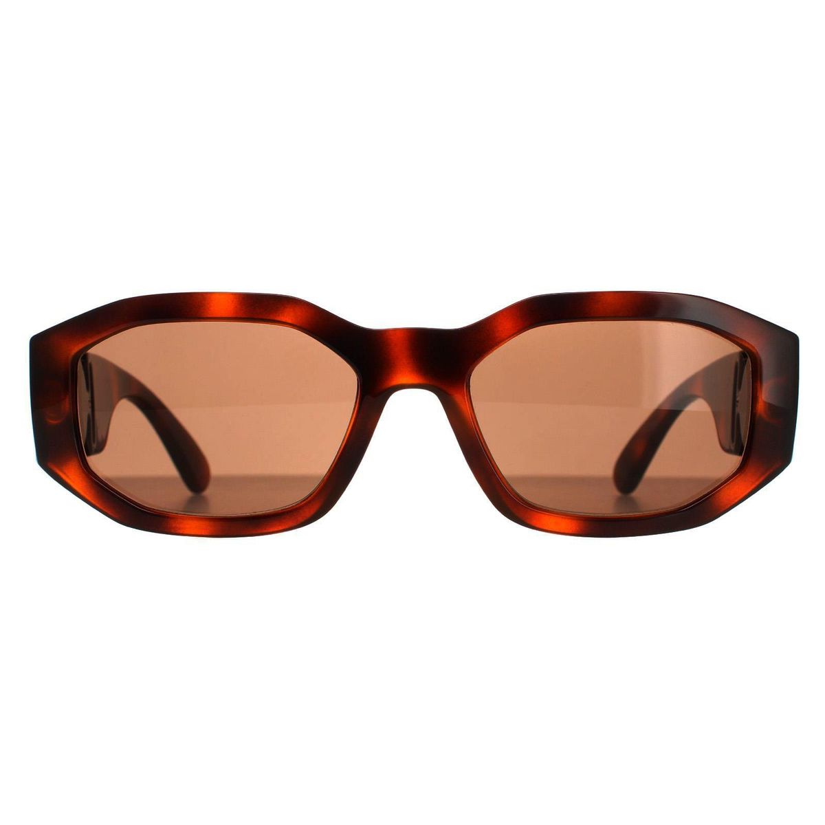 Massive Rechteckige Sonnenbrille mit Medusa-Logo