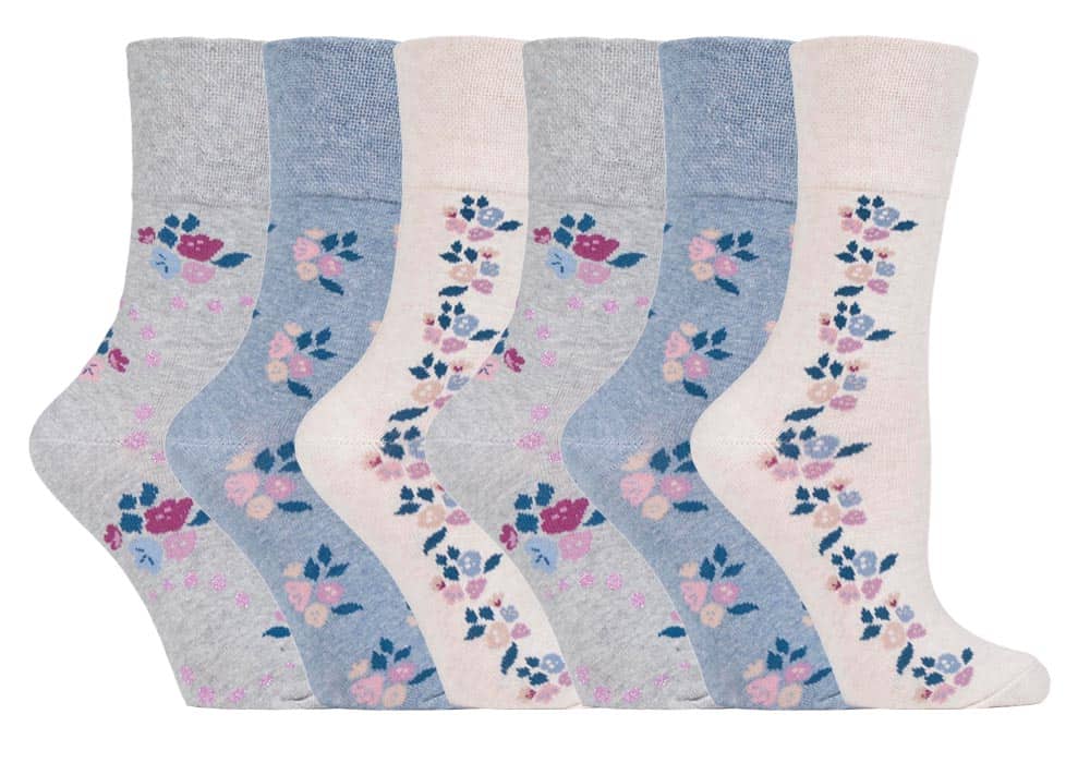 Nicht einschneidende Socken mit Blumenmuster