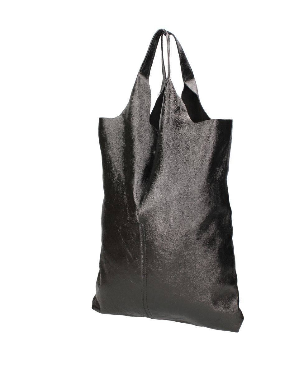 Minimalistische Metallic-Hobo-Tasche aus Leder