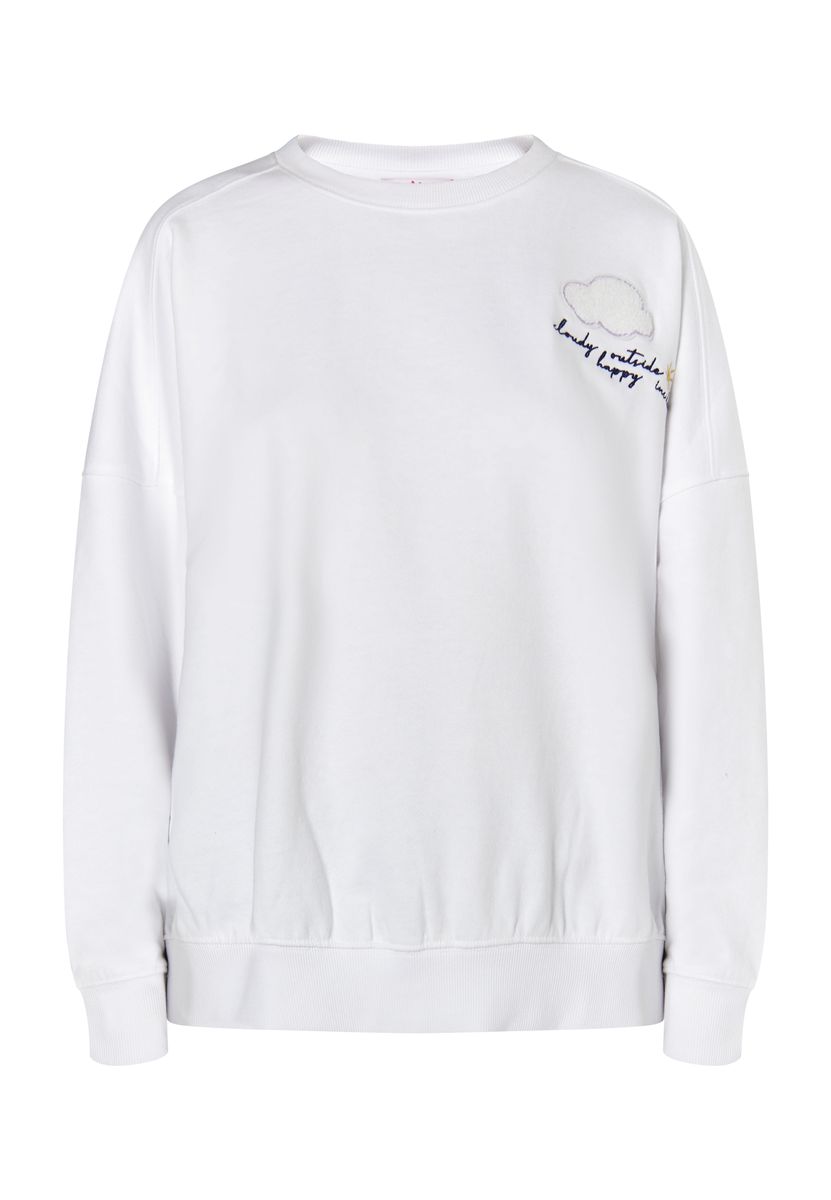 Grafik-Sweatshirt mit Rundhalsausschnitt und Wolke