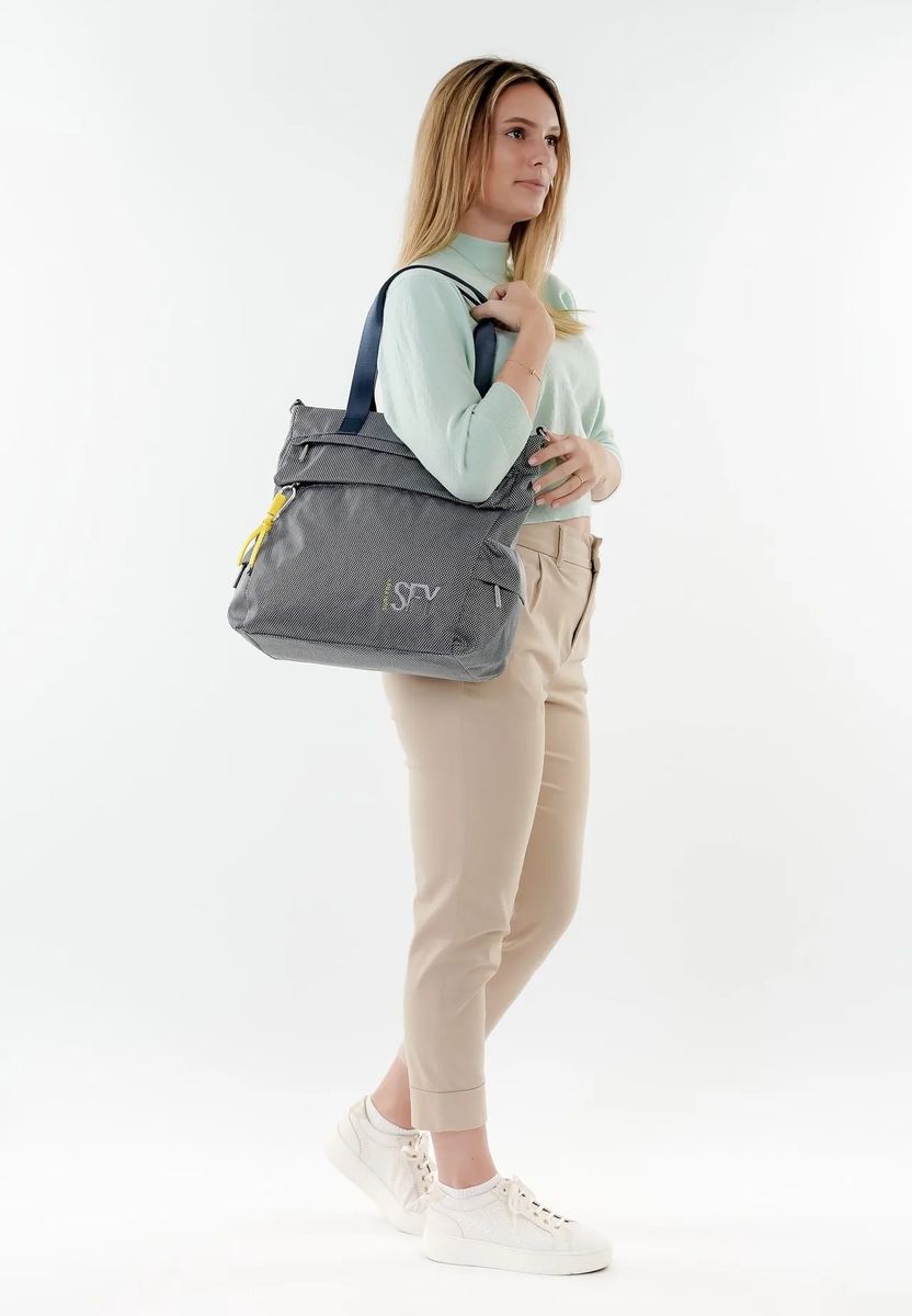 Vielseitige Shopper-Tasche aus Struktur-Nylon