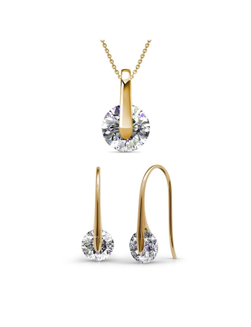 Rundes Kristall-Schmuckset