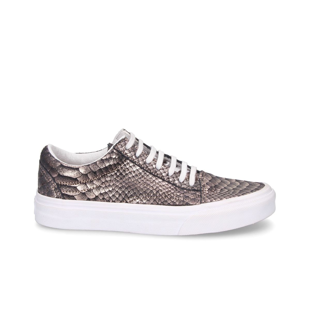 Low-Top Sneaker mit Schlangenmuster