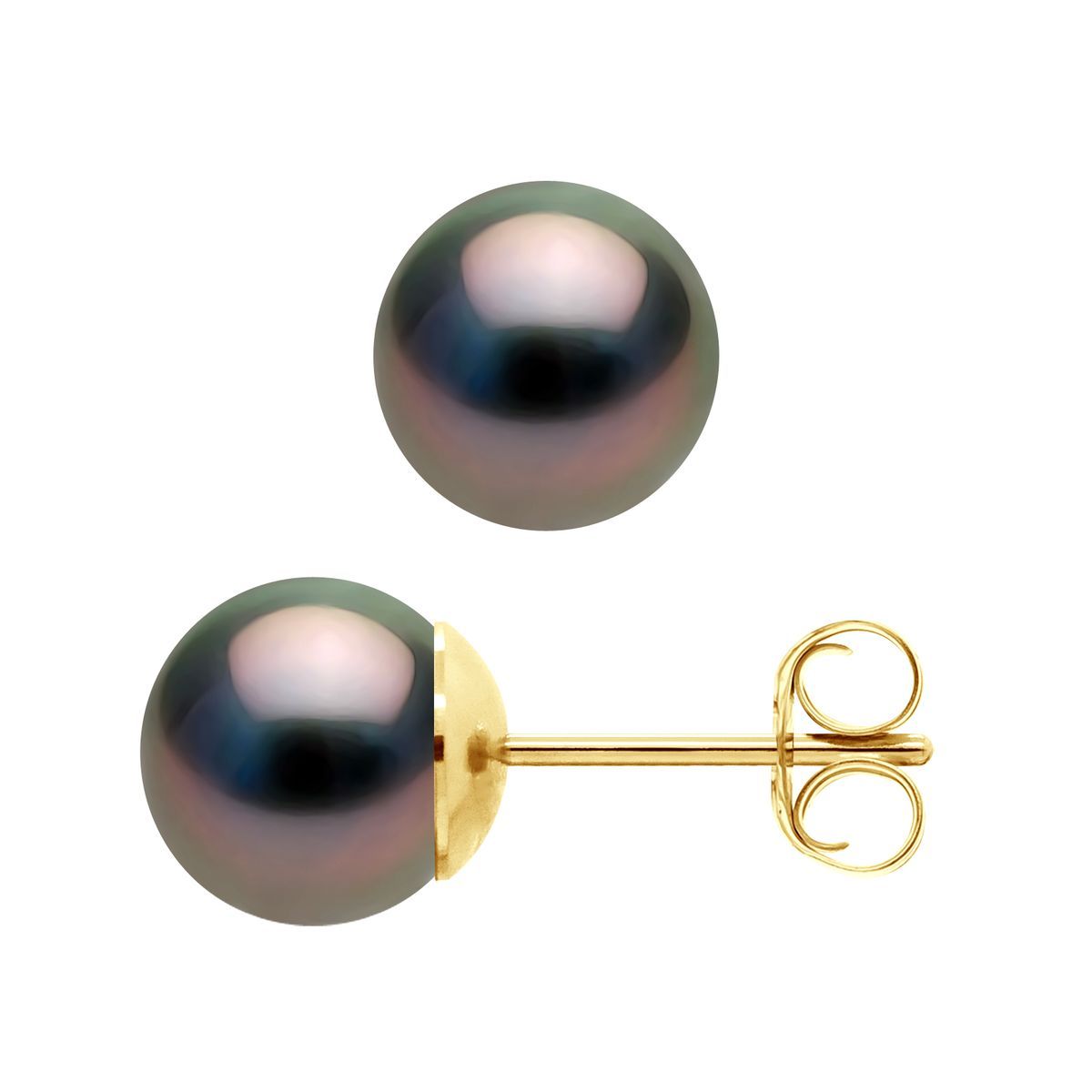 Echte Tahiti-Perlen Gold-Stecker