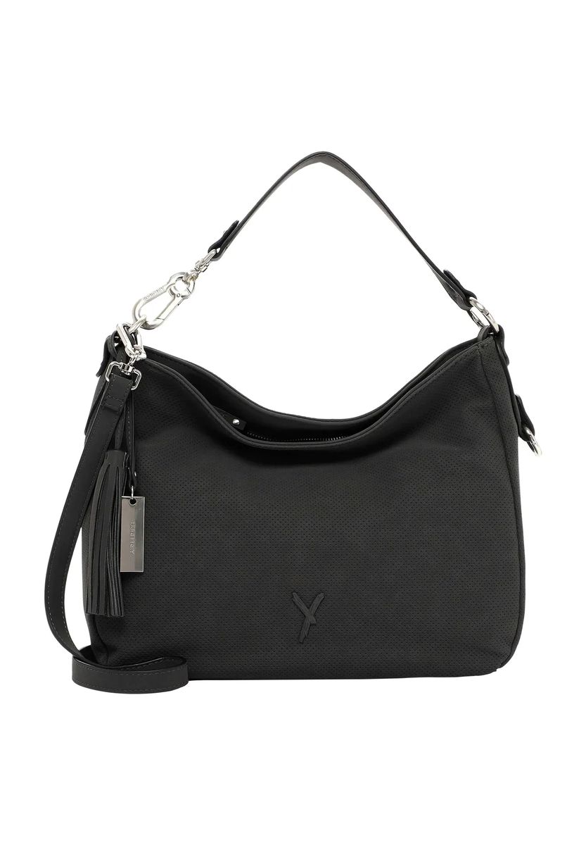 Perforierte Hobo-Tasche aus Kunstleder