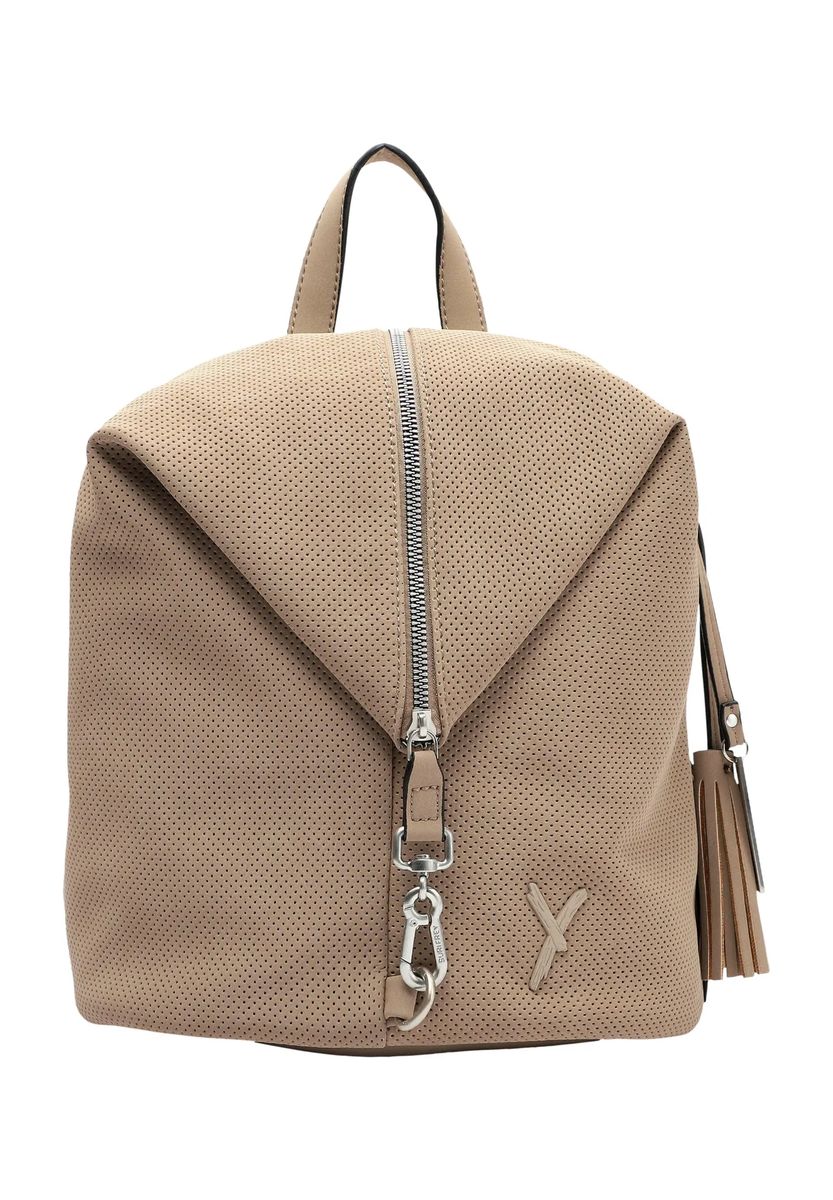 Perforierter Rucksack aus veganem Leder
